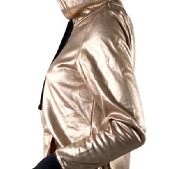 MATERIAL GIRL Hooded Jacket, Metallic Pink, Size M, SKU 000124-1 - Picture 3 of 5